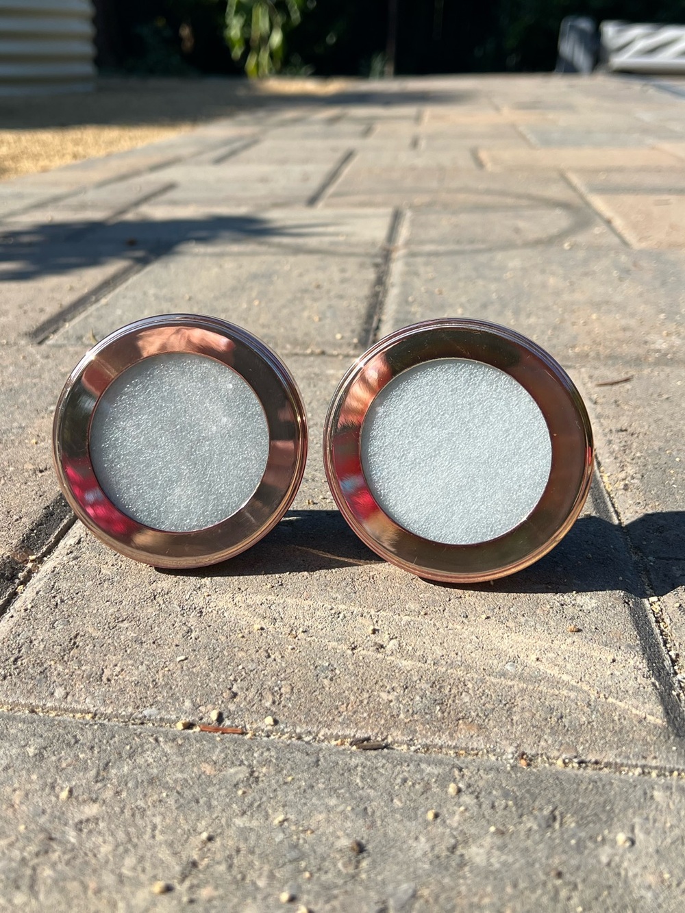 Restoration Hardware Hampton Narrow Round Frames, Set of 2, Silver Metal